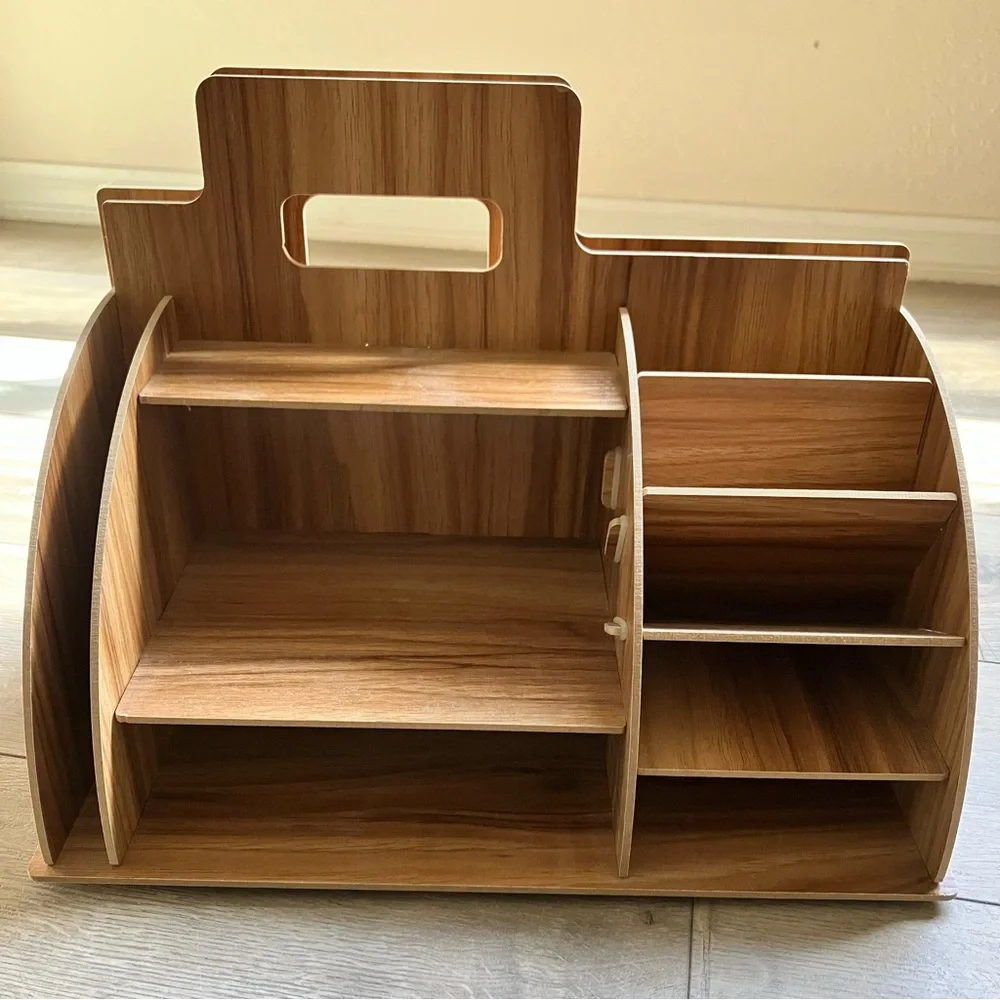 Wooden pencil and office holder
